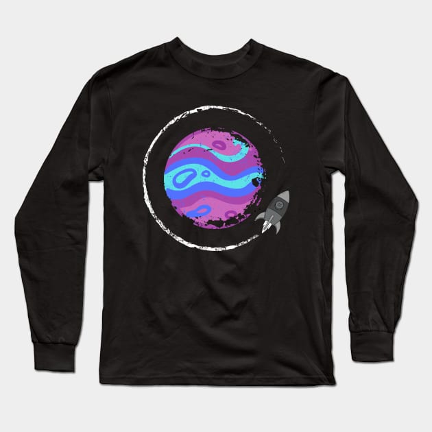 rocket around the planet Long Sleeve T-Shirt by simple.seven